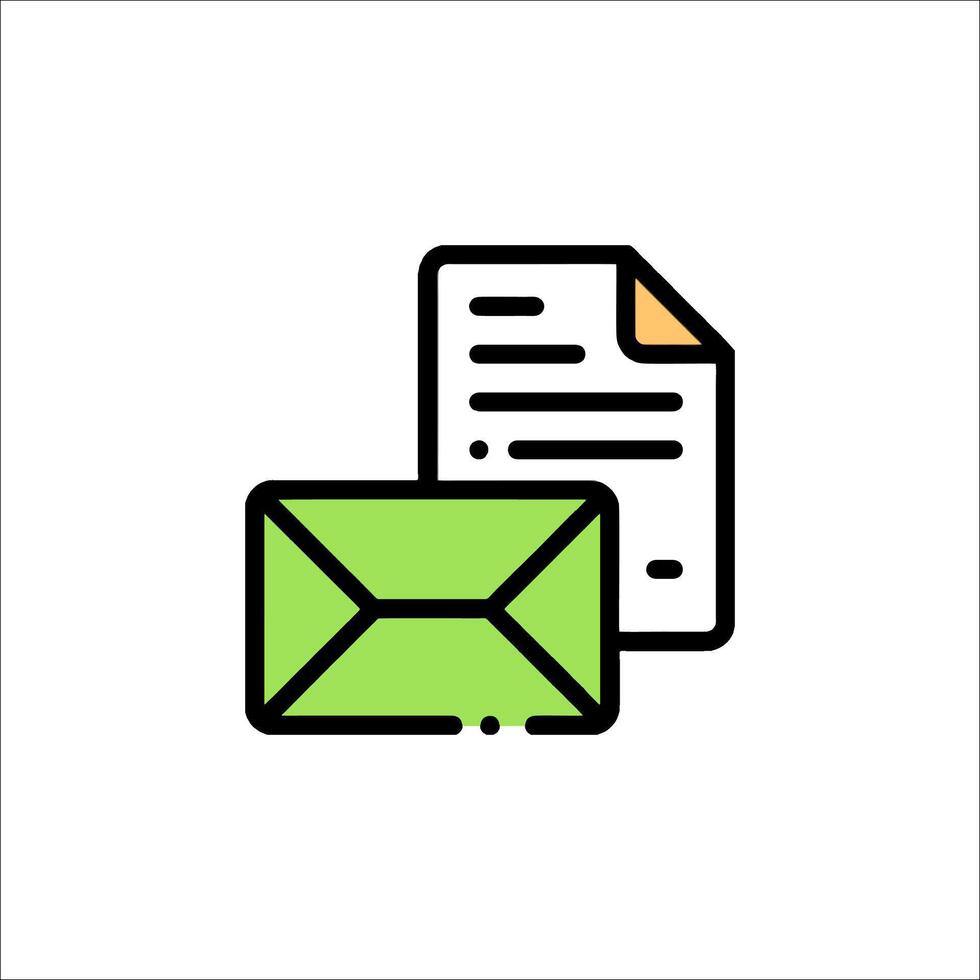 Email envelope icon illustration vector
