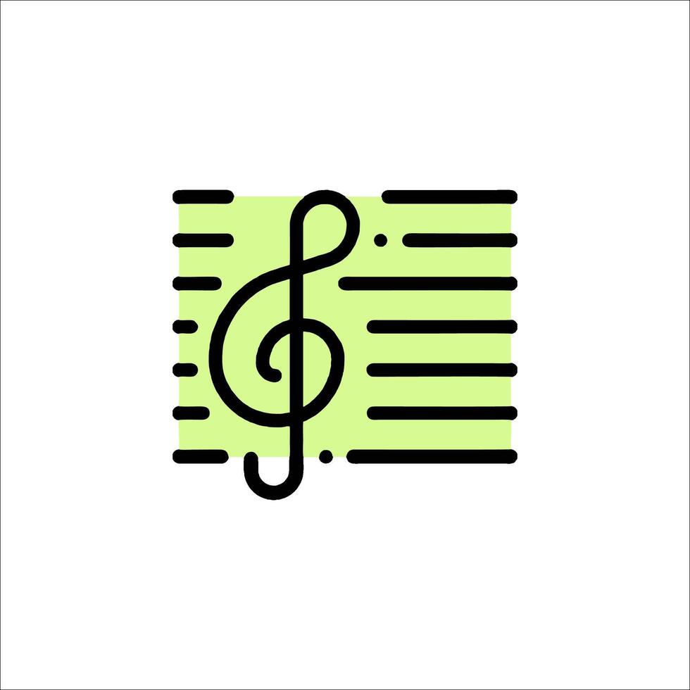 Music note icon illustration vector