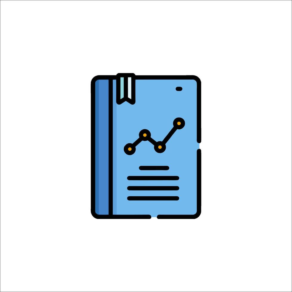 A book with a graph on it vector