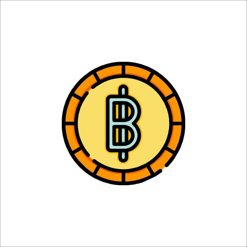 Bitcoin icon illustration vector