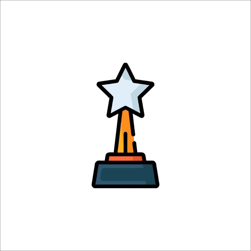 A star on a trophy icon vector
