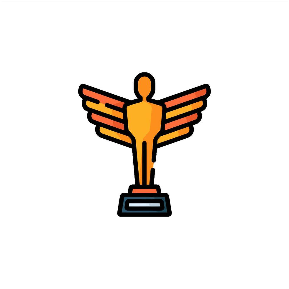 The award icon is a symbol for an award vector
