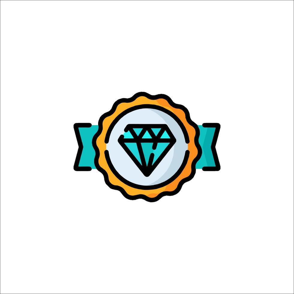 Diamond badge icon illustration design vector