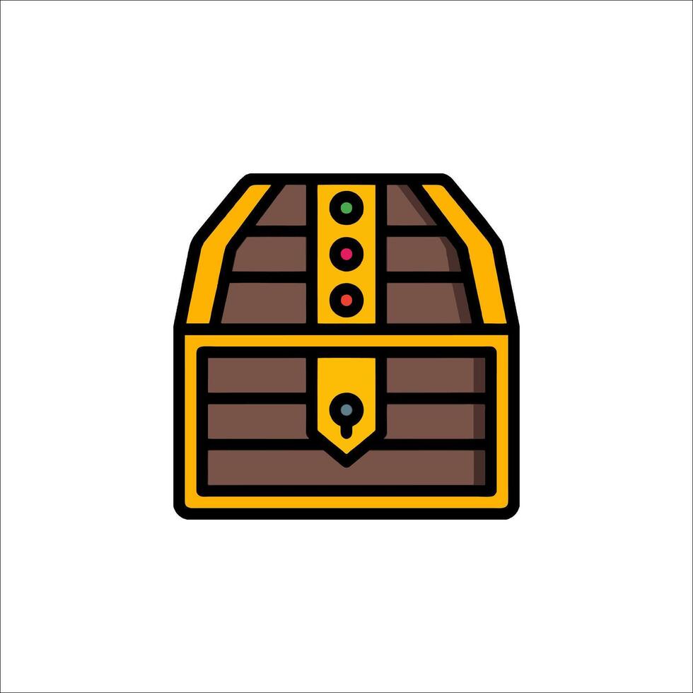 A treasure chest icon on a white background vector
