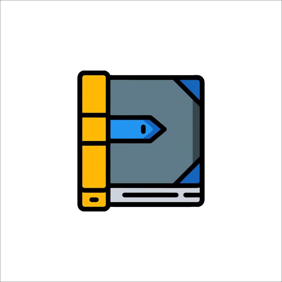 A book icon on a white background vector