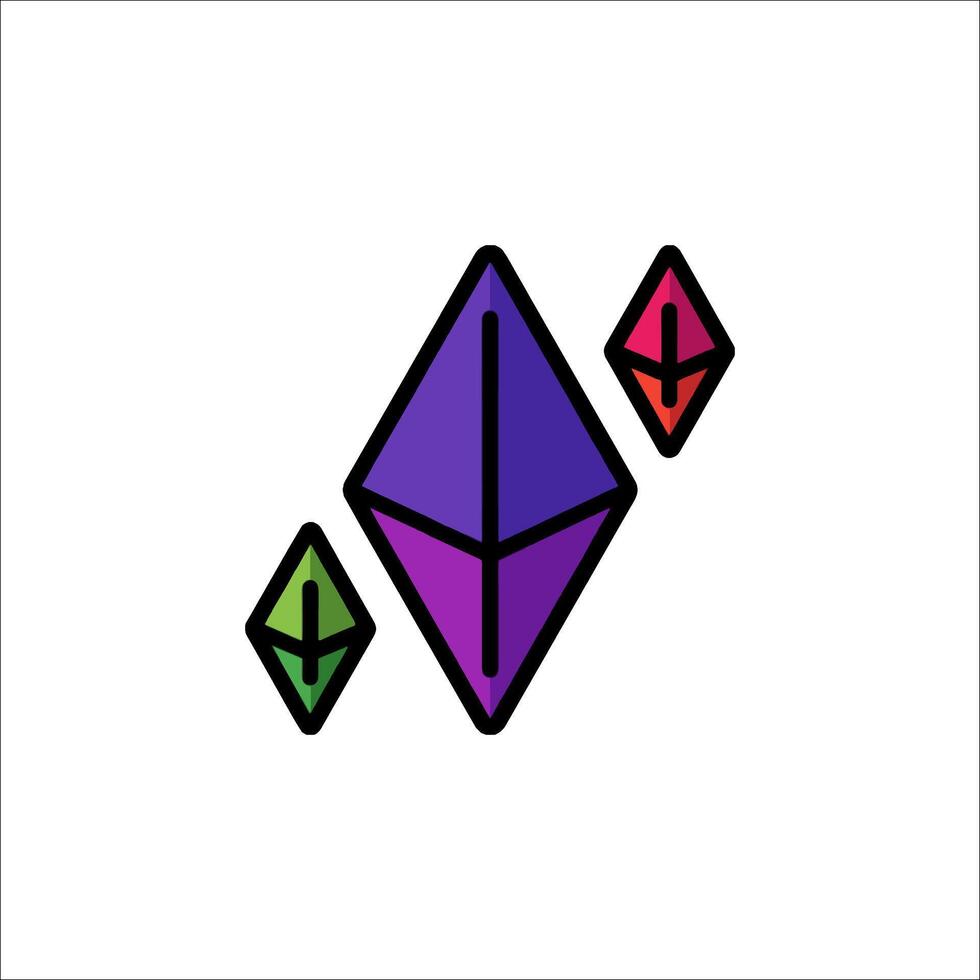 Ethereum logo design vector