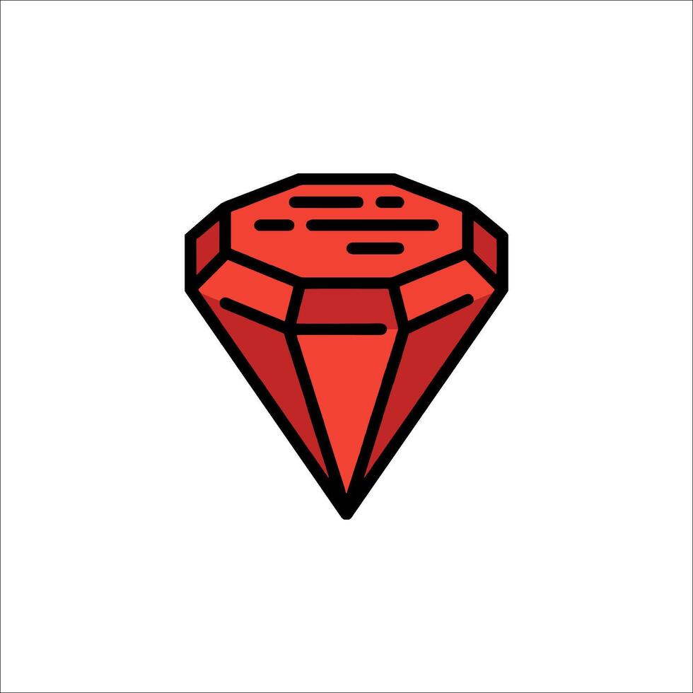 A red diamond icon on a white background vector