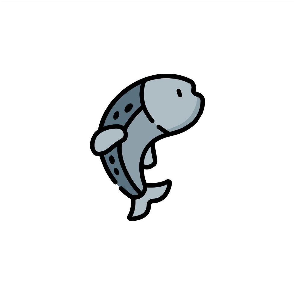 Fish icon illustration vector