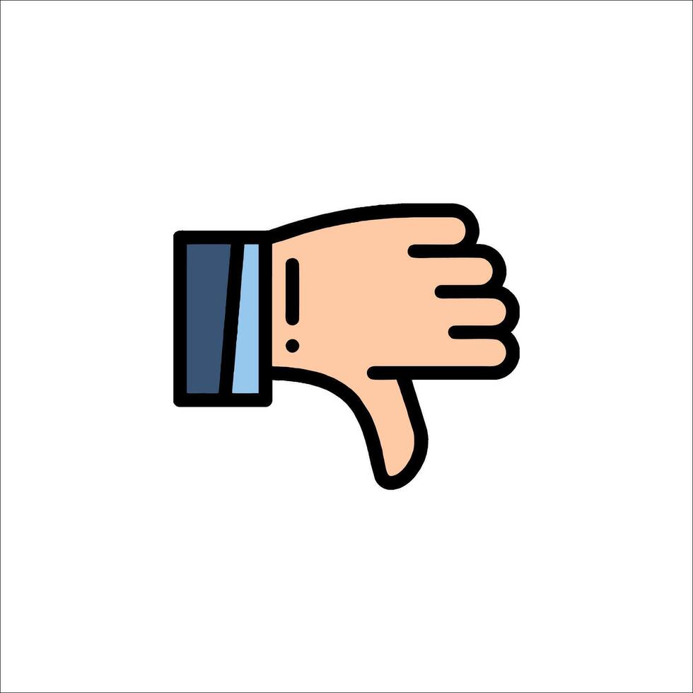 A hand with a thumb down icon vector