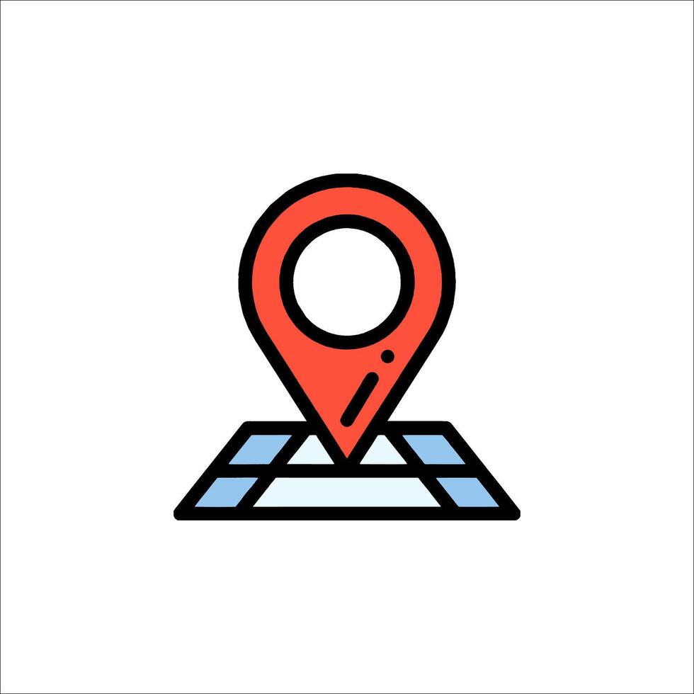 A location marker icon on a white background vector