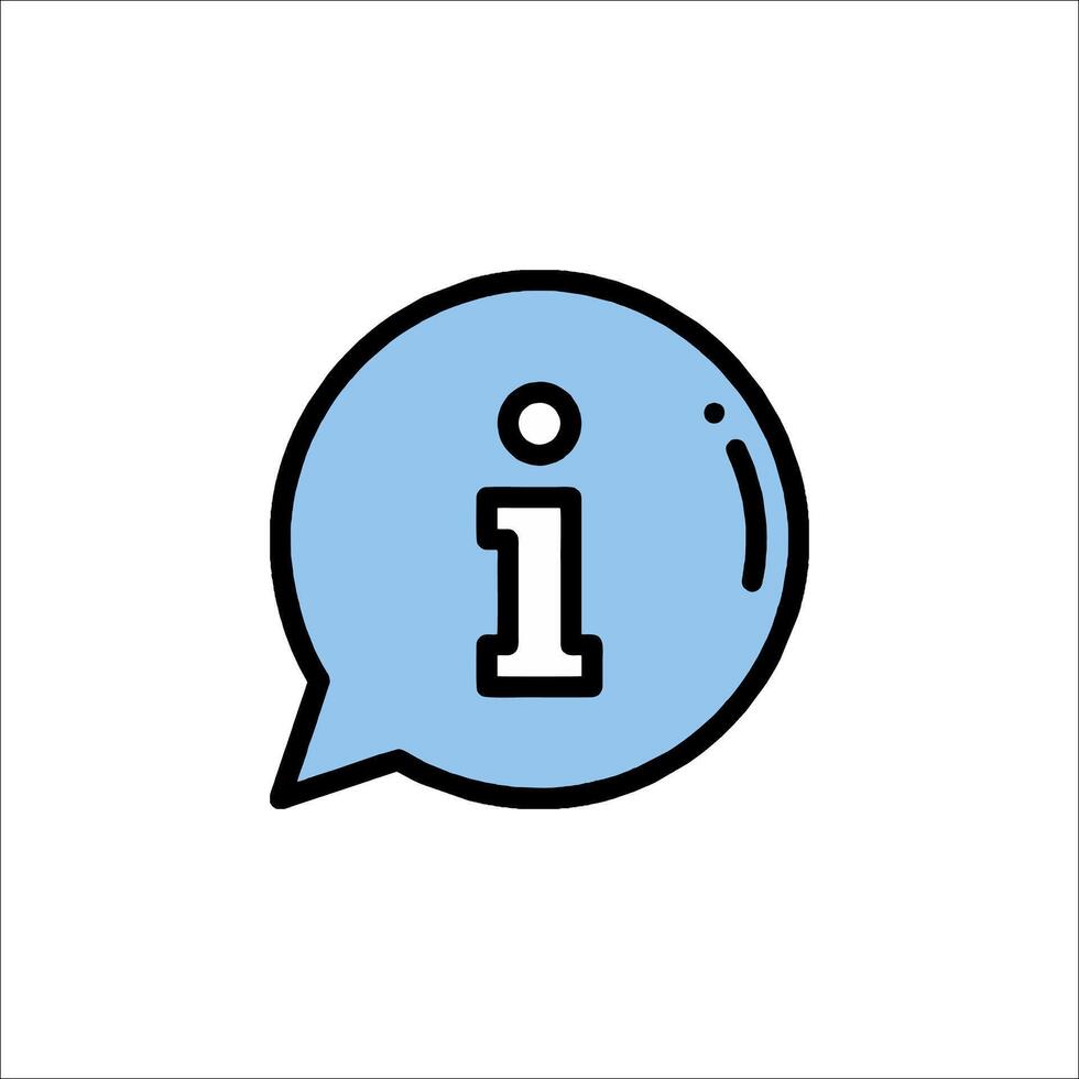 A speech bubble with the word i in it vector