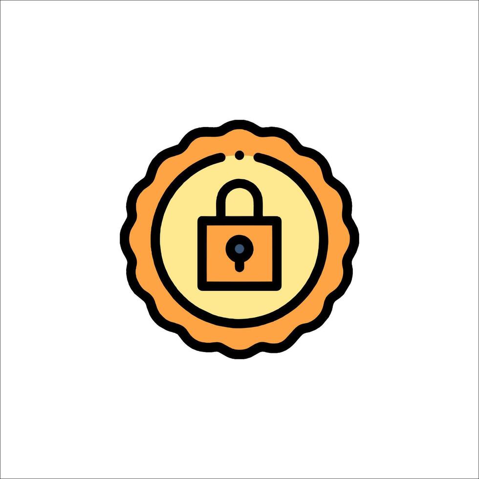 A lock icon on a white background vector
