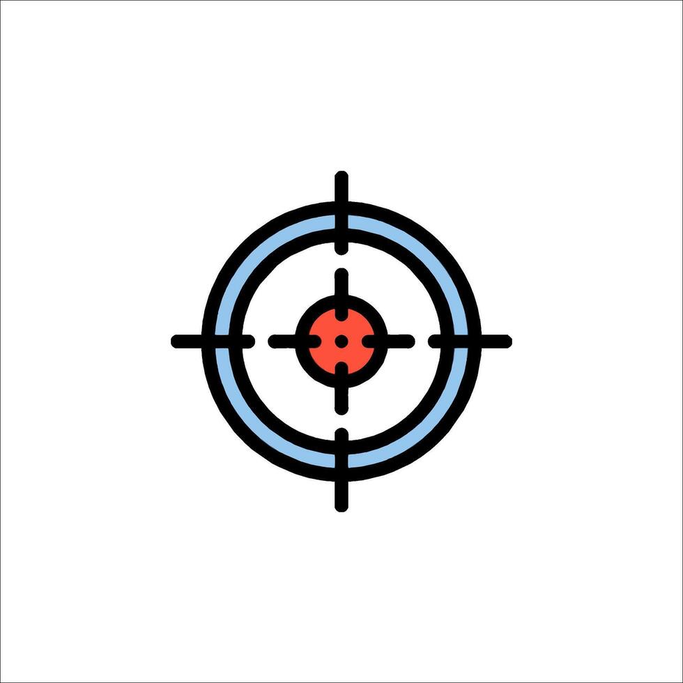 A target with a cross in the center of it vector