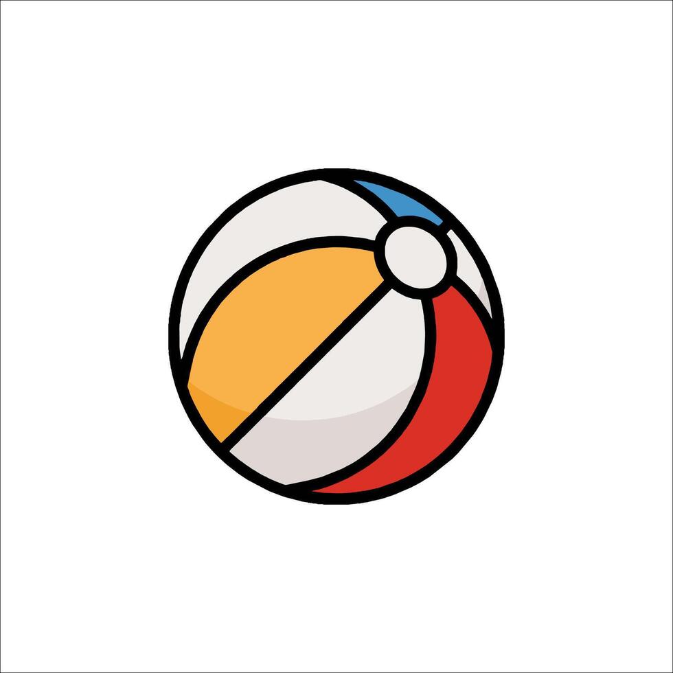 Beach ball icon illustration vector