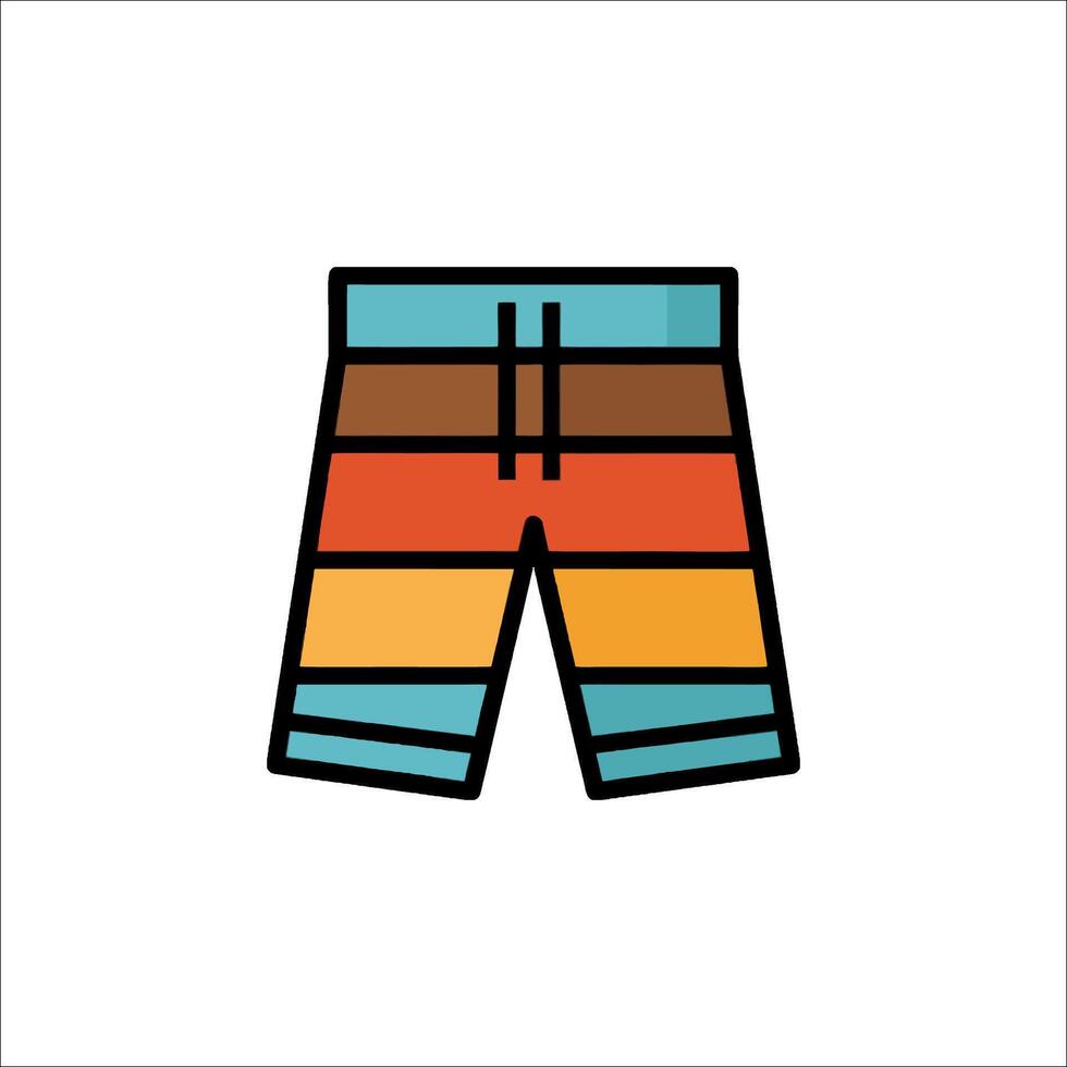 A colorful shorts icon on a white background vector