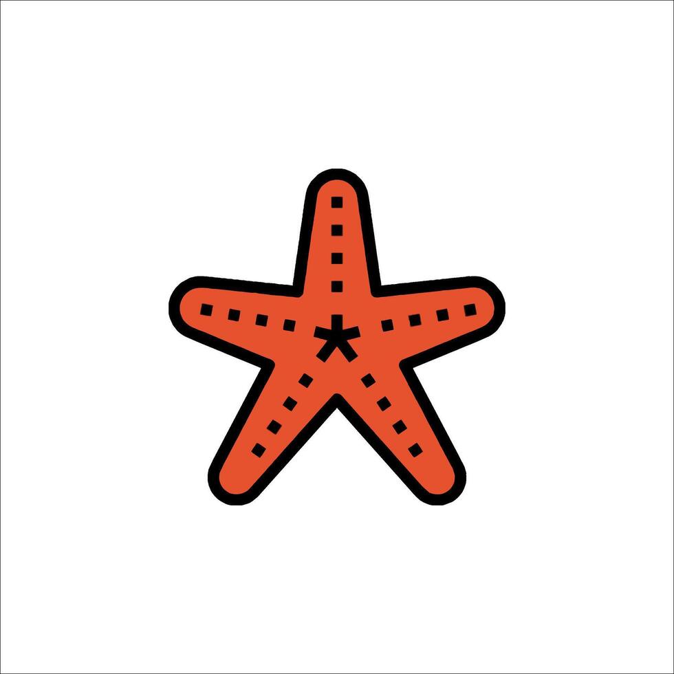 A starfish icon on a white background vector