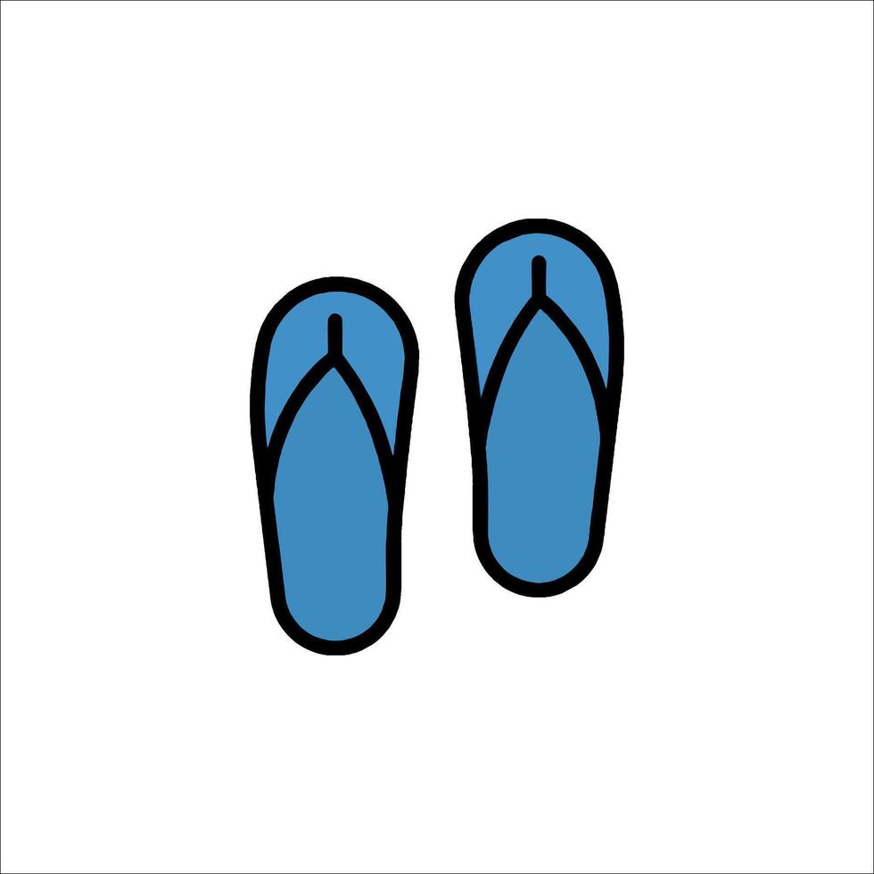 A pair of flip flops on a white background vector
