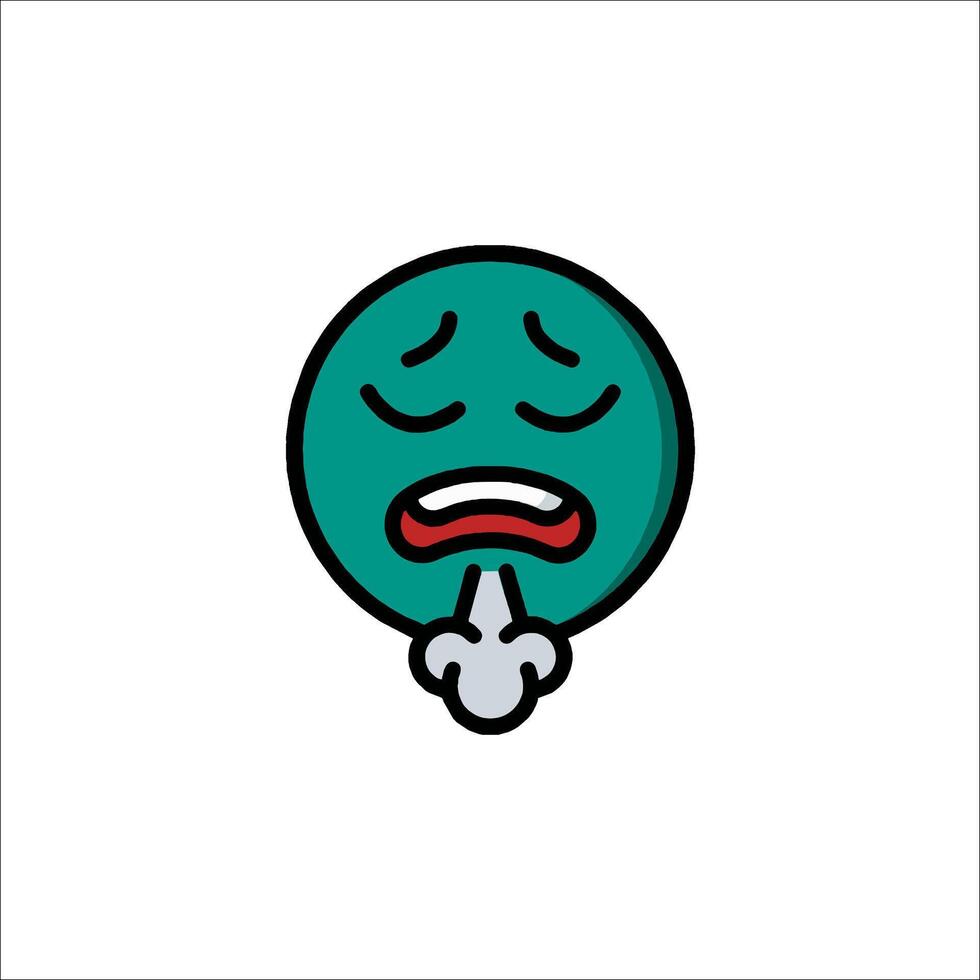 A cartoon emoticant with a sad face vector