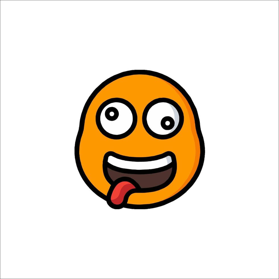 A cartoon smiley face with tongue sticking out vector