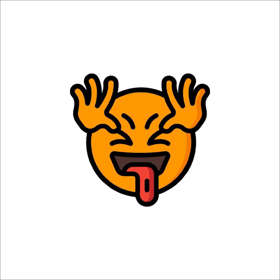 An emoticion with its tongue out vector