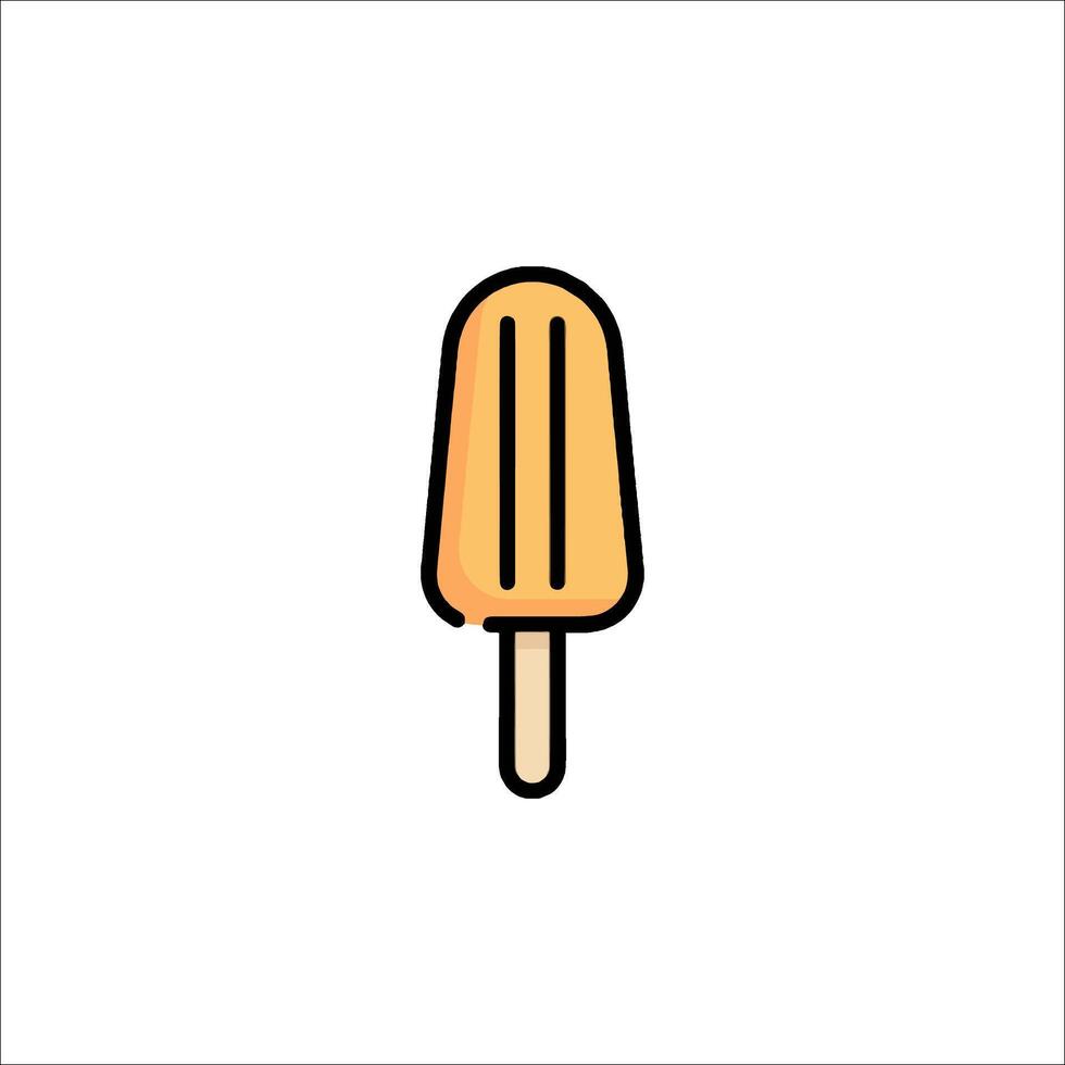 Ice cream icon in a line style on a white background vector