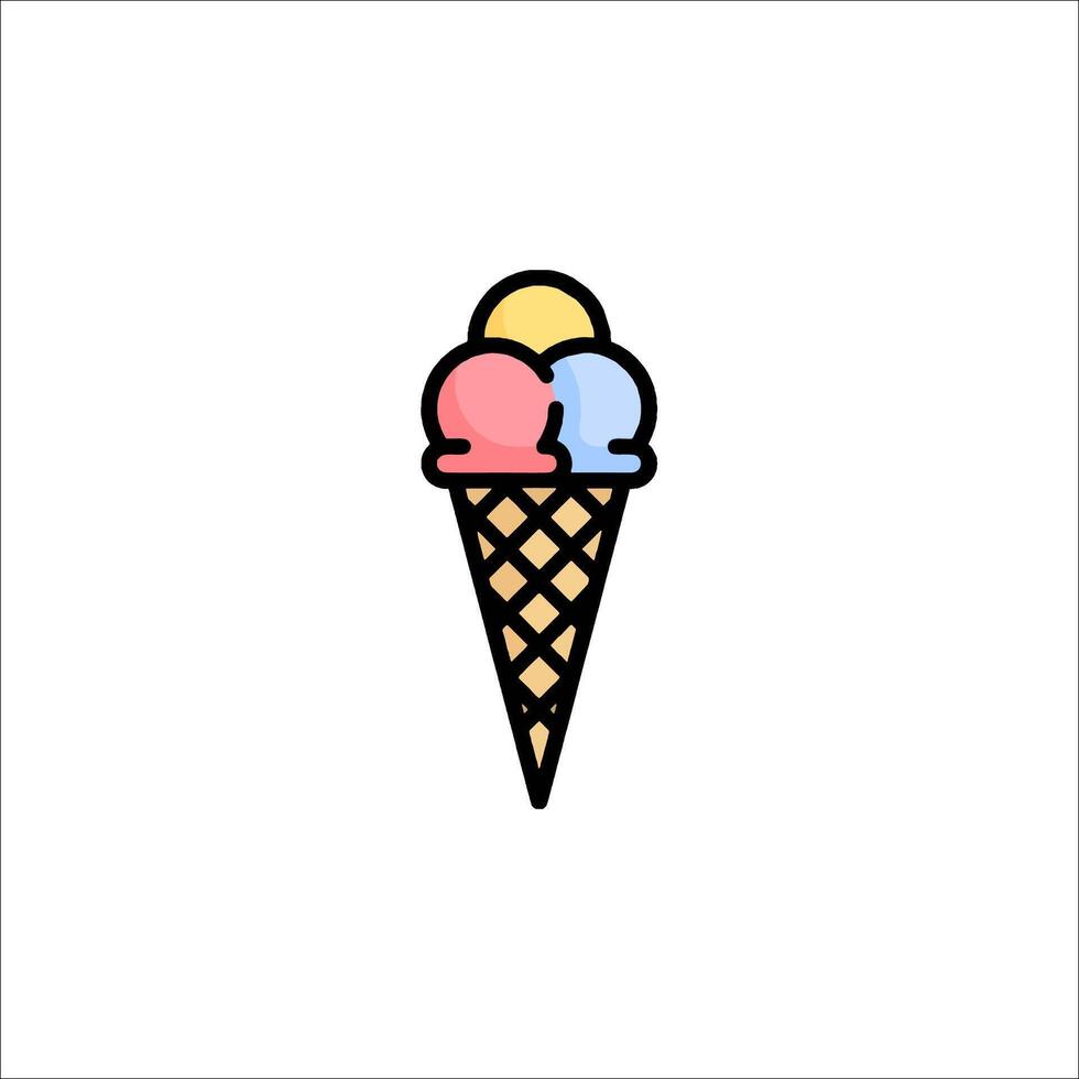 Ice cream icon illustration vector