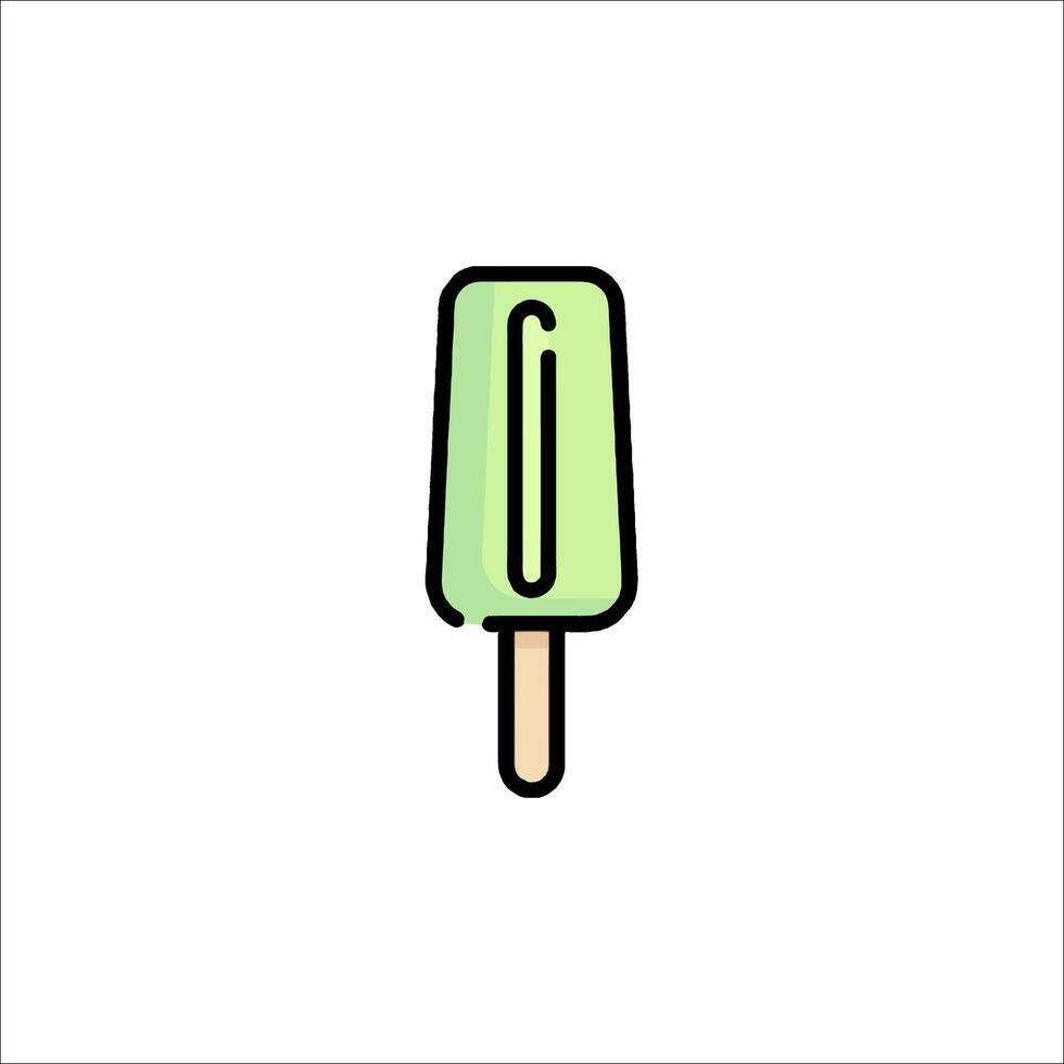 Ice cream icon in line style on a white background vector