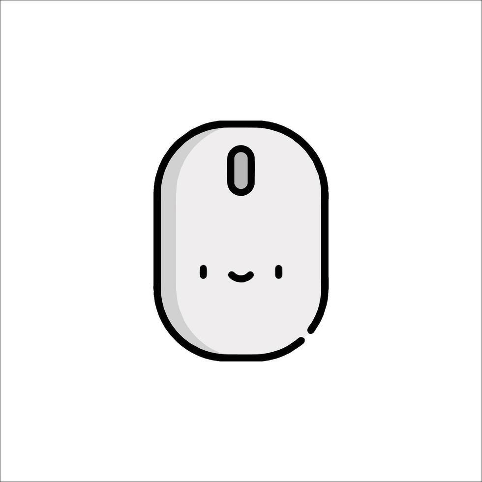 A mouse with a smiley face on it vector