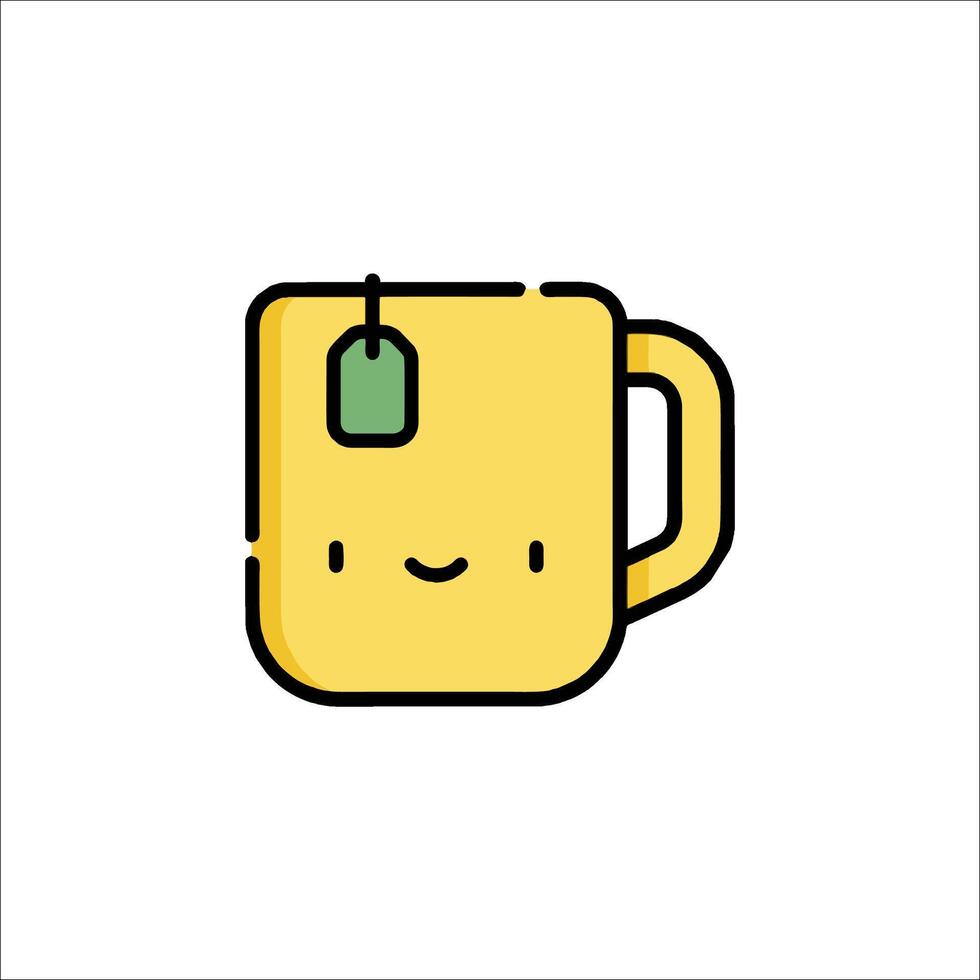 A cup with a smiley face on it vector
