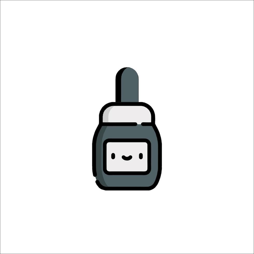 A bottle with a face on it vector