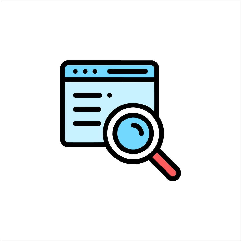 Search icon with magnifying glass vector