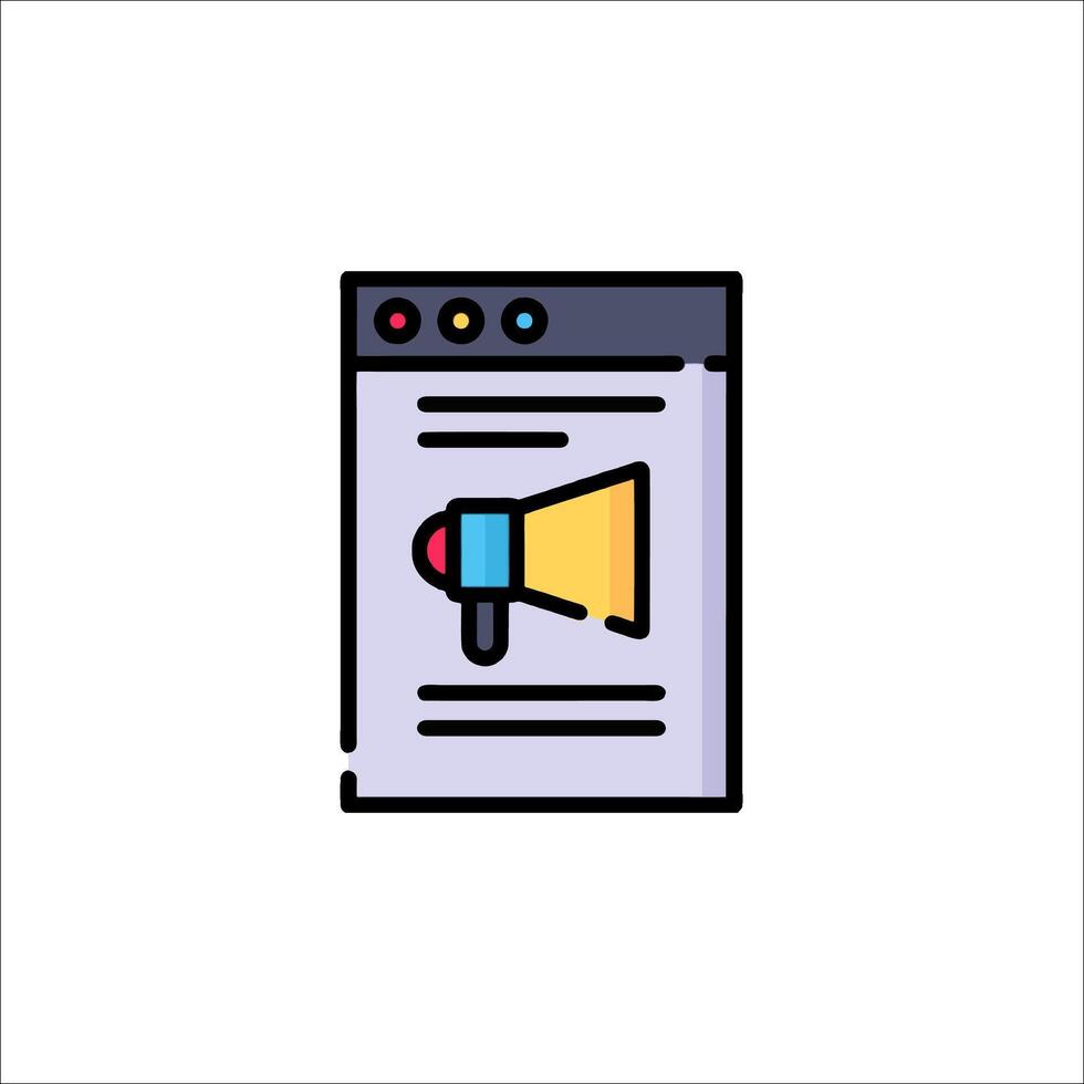 A megaphone icon on a white background vector