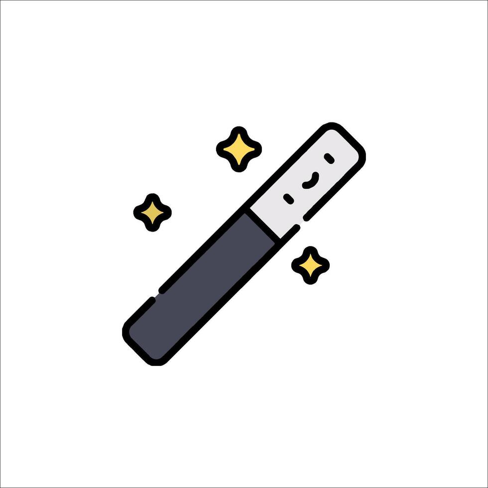 A knife with stars on it, and a star on the handle vector