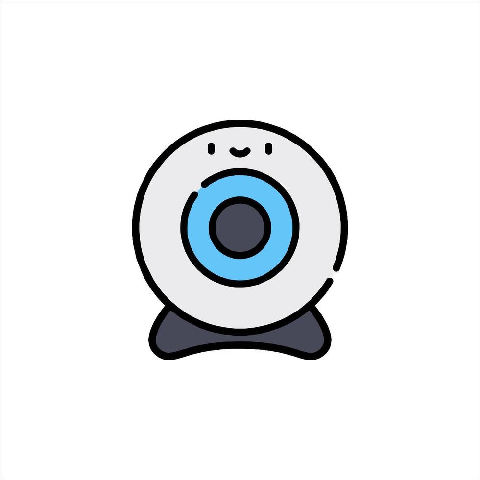 A cartoon webcam icon on a white background vector