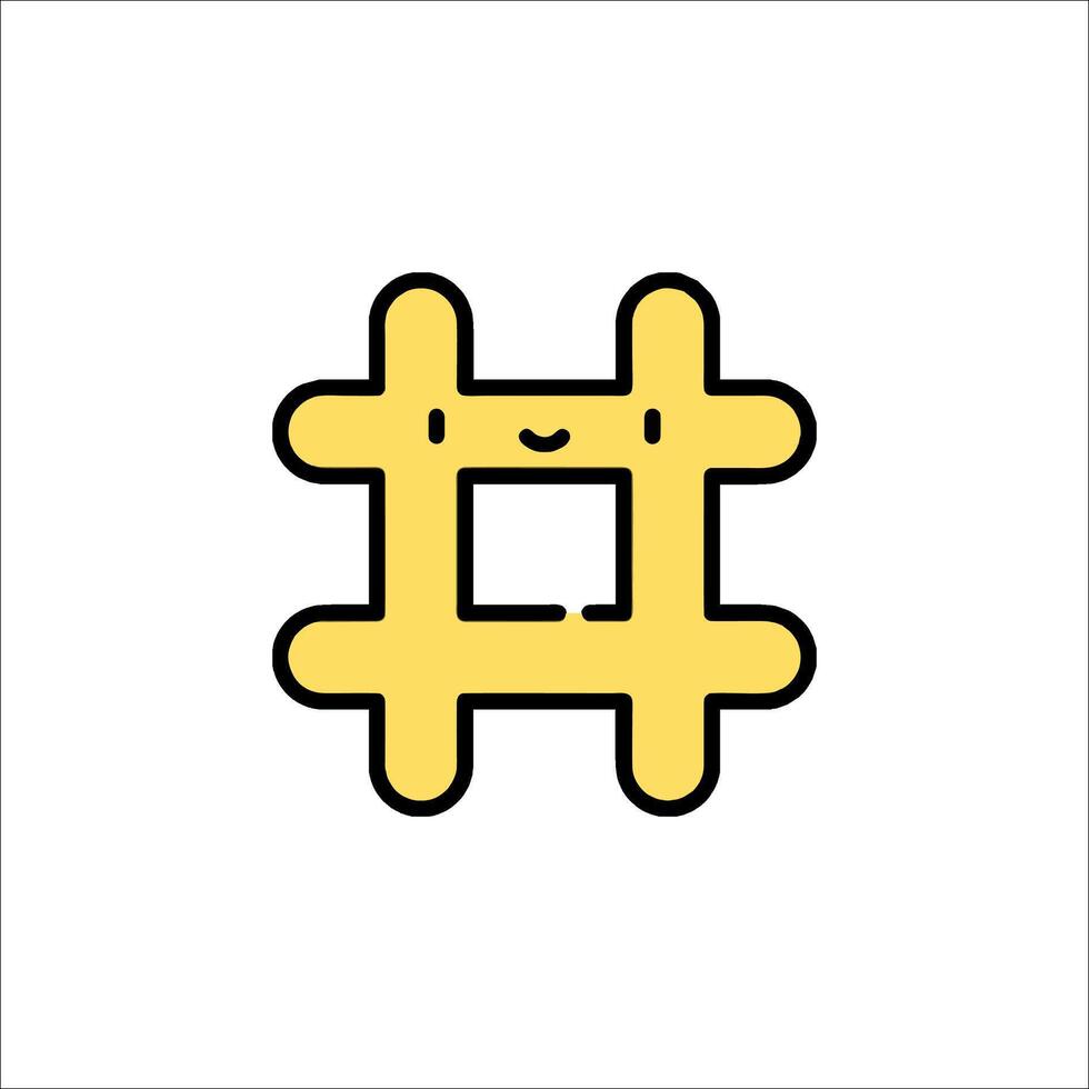 A yellow and black square with a smiley face vector