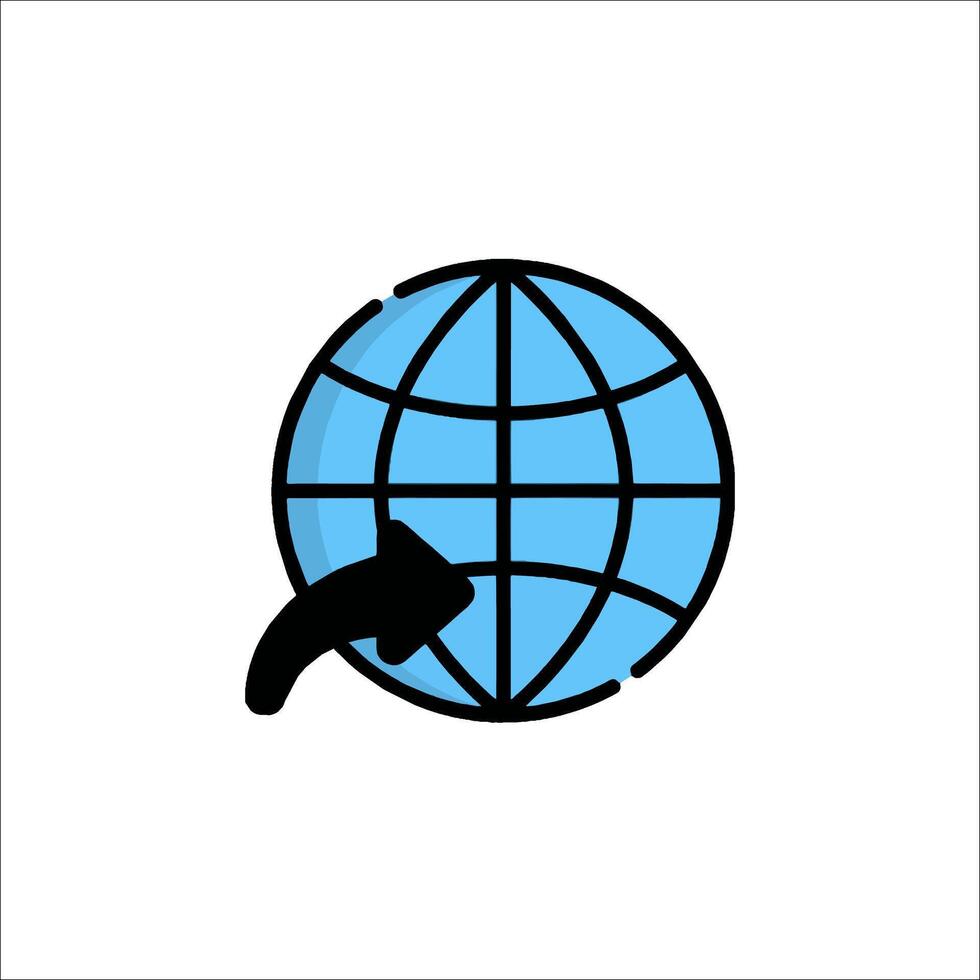 A globe with a mouse on it and a cat vector