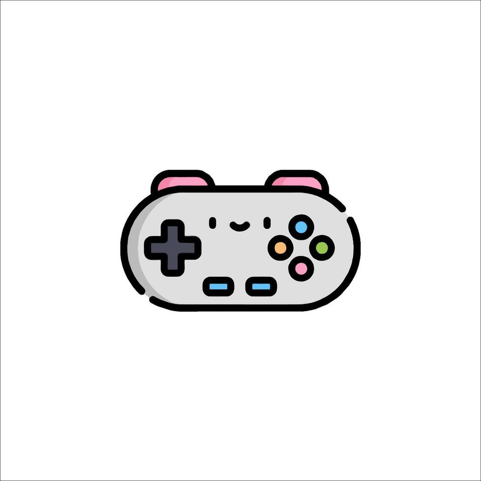 A game controller icon in a simple style vector