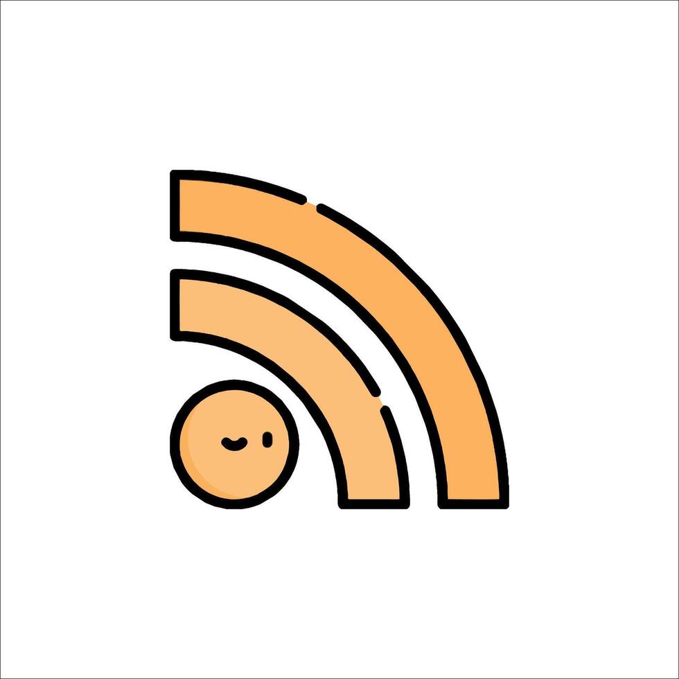 A cartoonish icon of a radio station vector