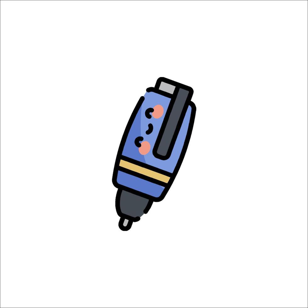 A blue electric drill icon on a white background vector