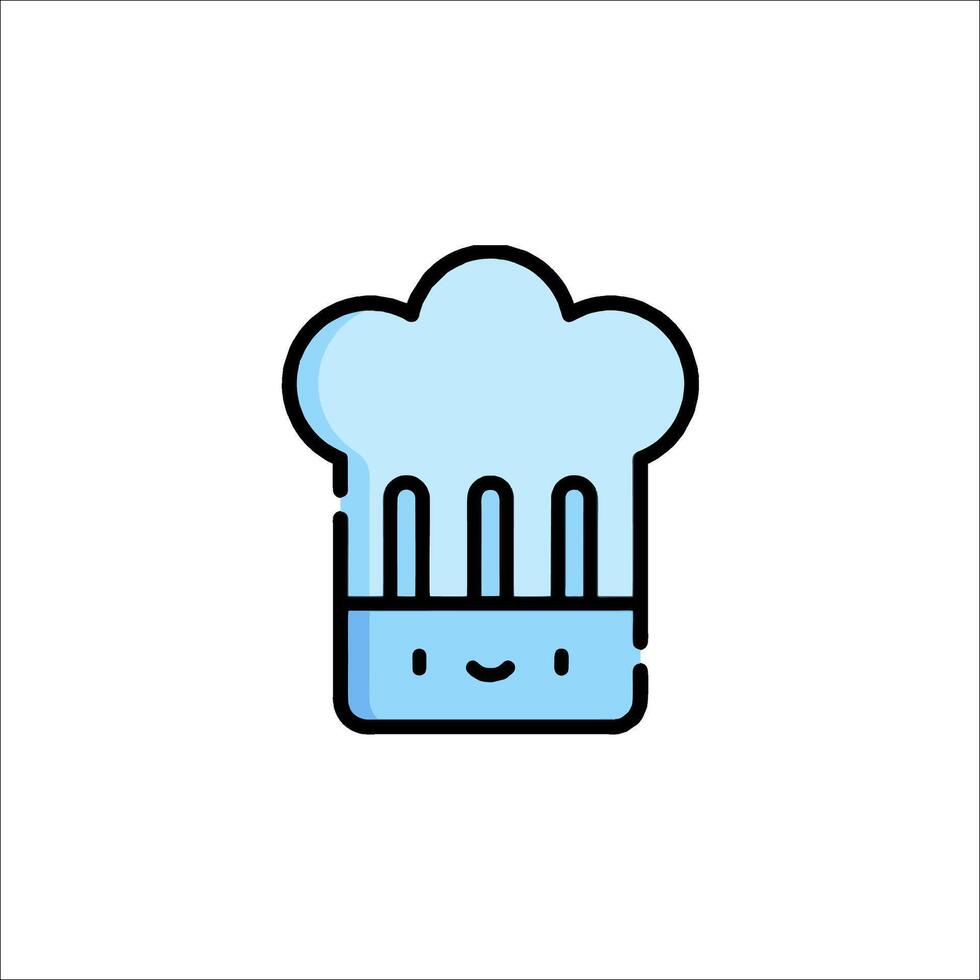 A chef hat icon with a smiley face vector