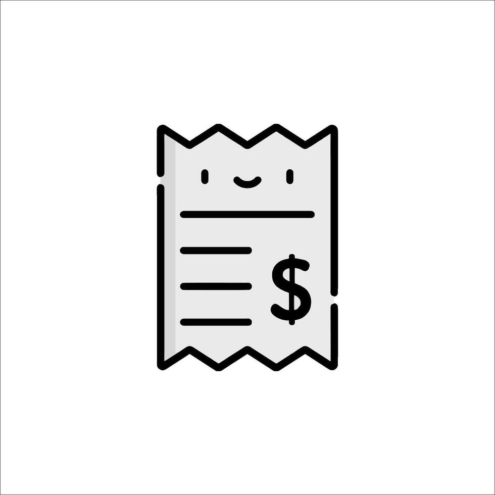 A receipt with a dollar sign on it vector