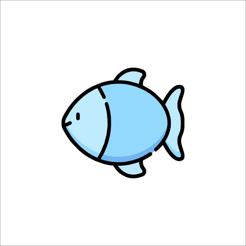 A cartoon fish on a white background vector