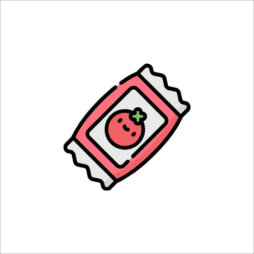 A candy bar with a strawberry on it vector