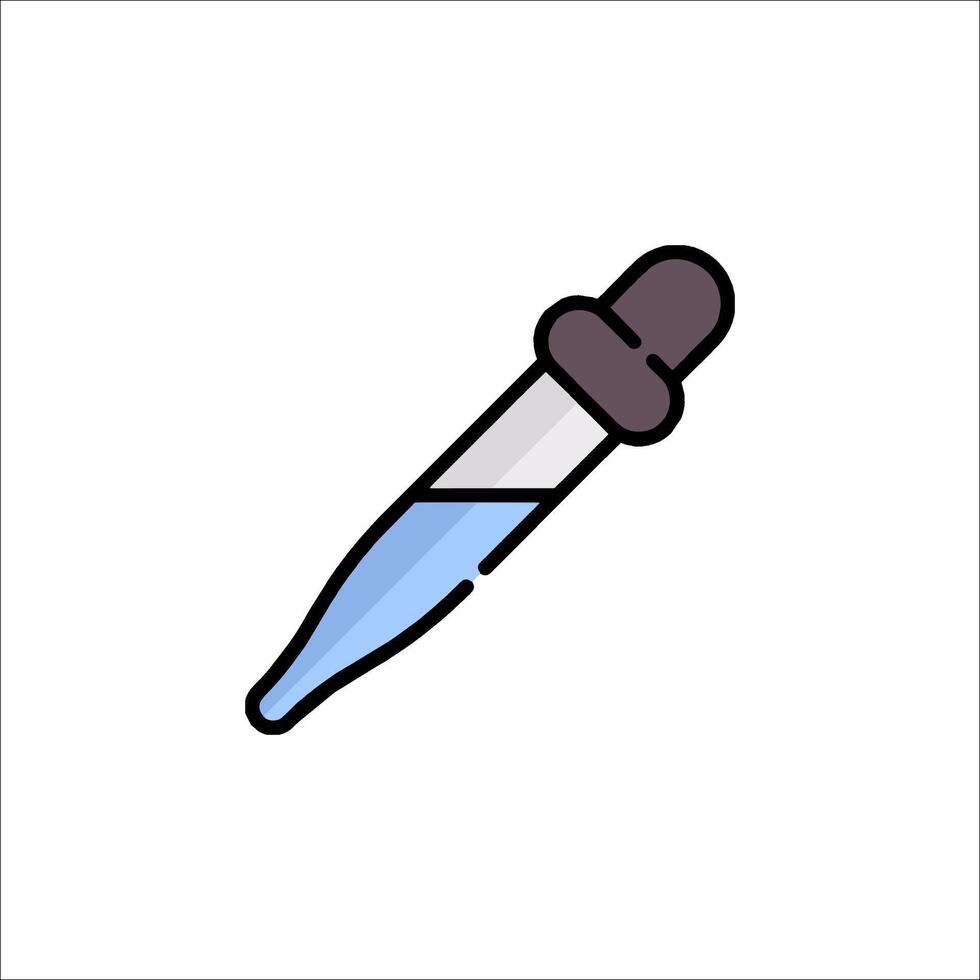A blue and black pen with a needle on it vector