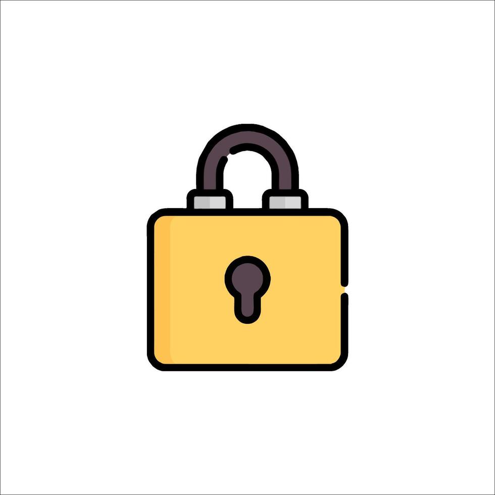 A lock icon on a white background vector