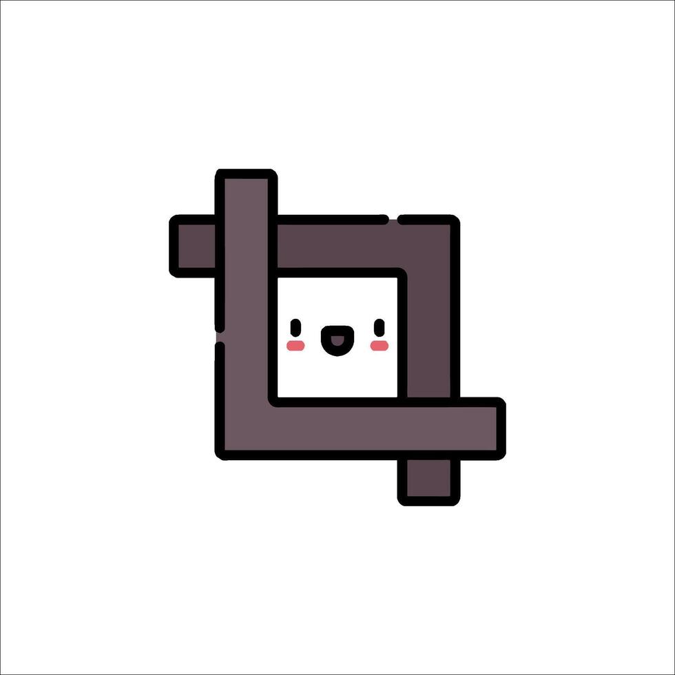A square with a face in it and a square with a square vector
