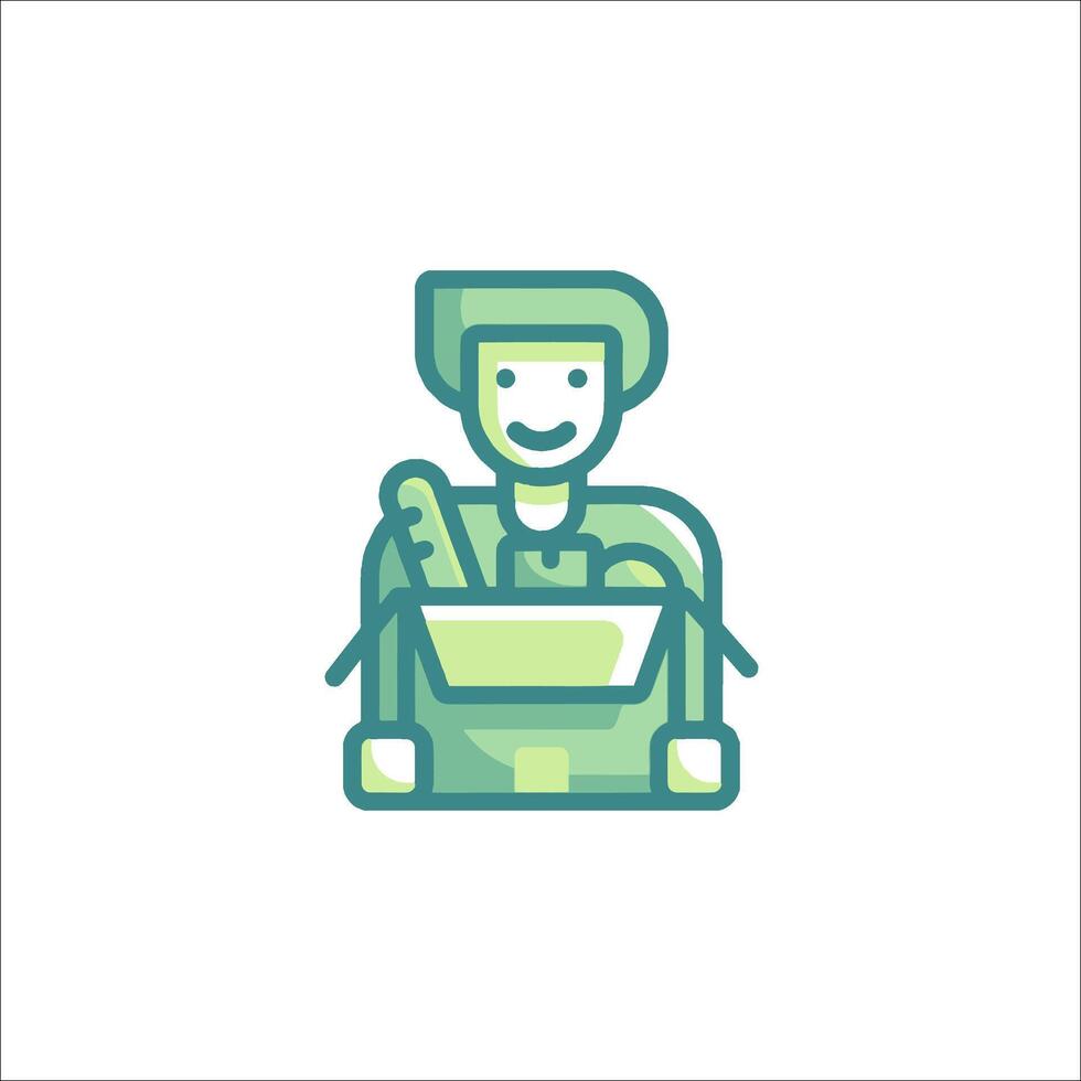 A man in a green hat is sitting in a chair vector