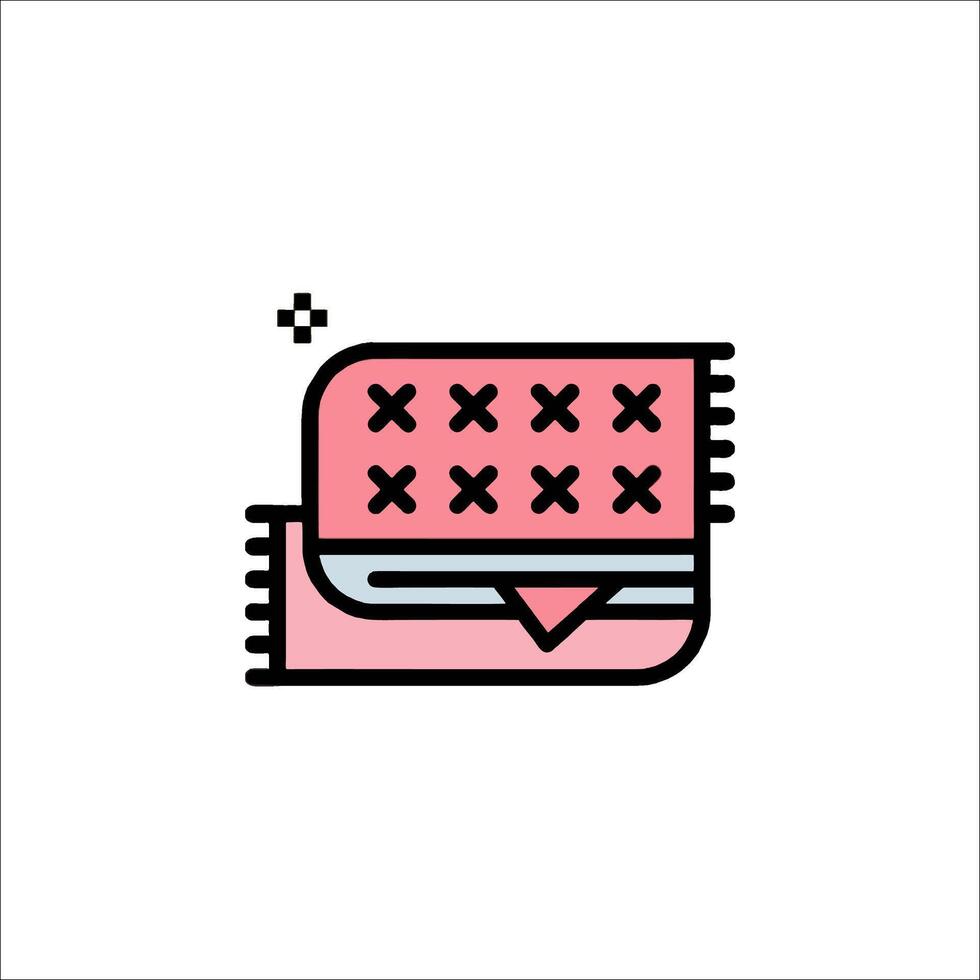 A pink and blue wallet icon vector
