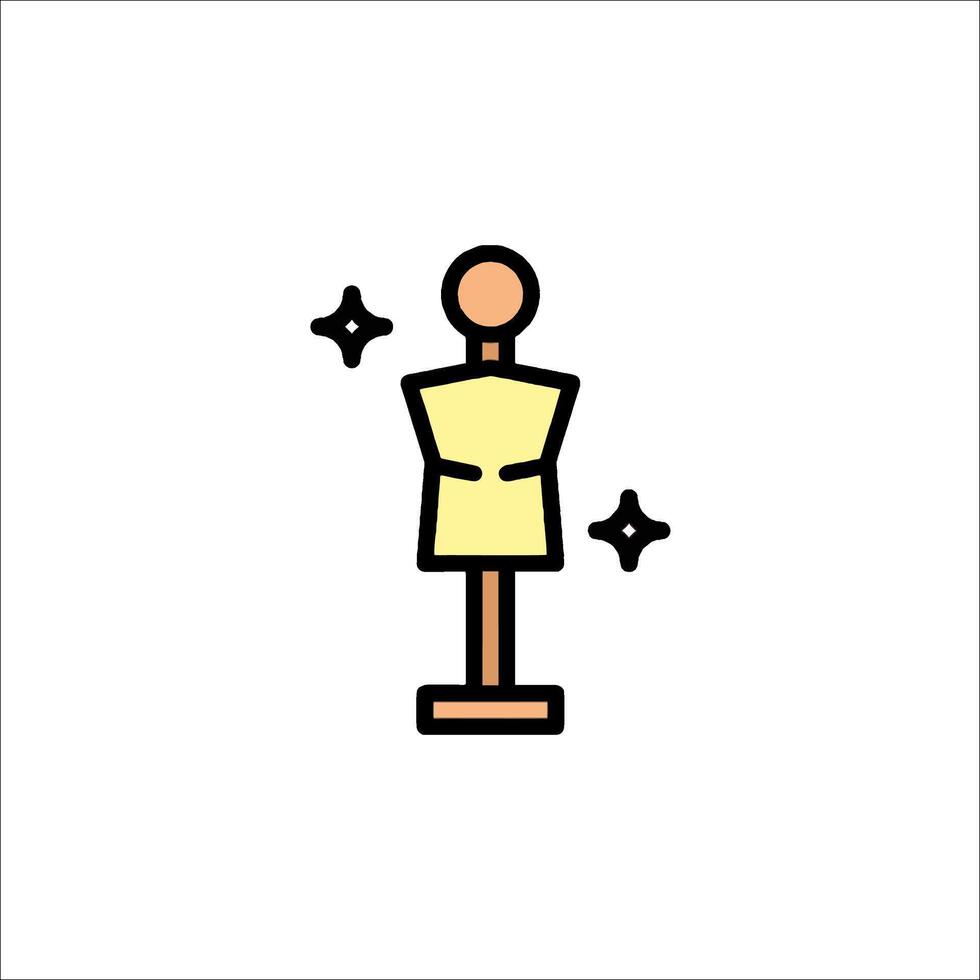 A mannequin on a stand with a star on it vector
