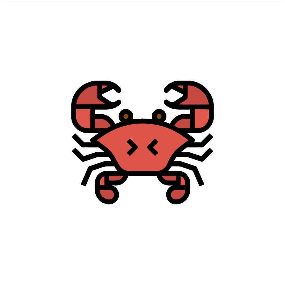 A crab icon on a white background vector